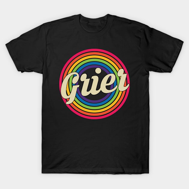 Grier - Retro Rainbow Style T-Shirt by MaydenArt